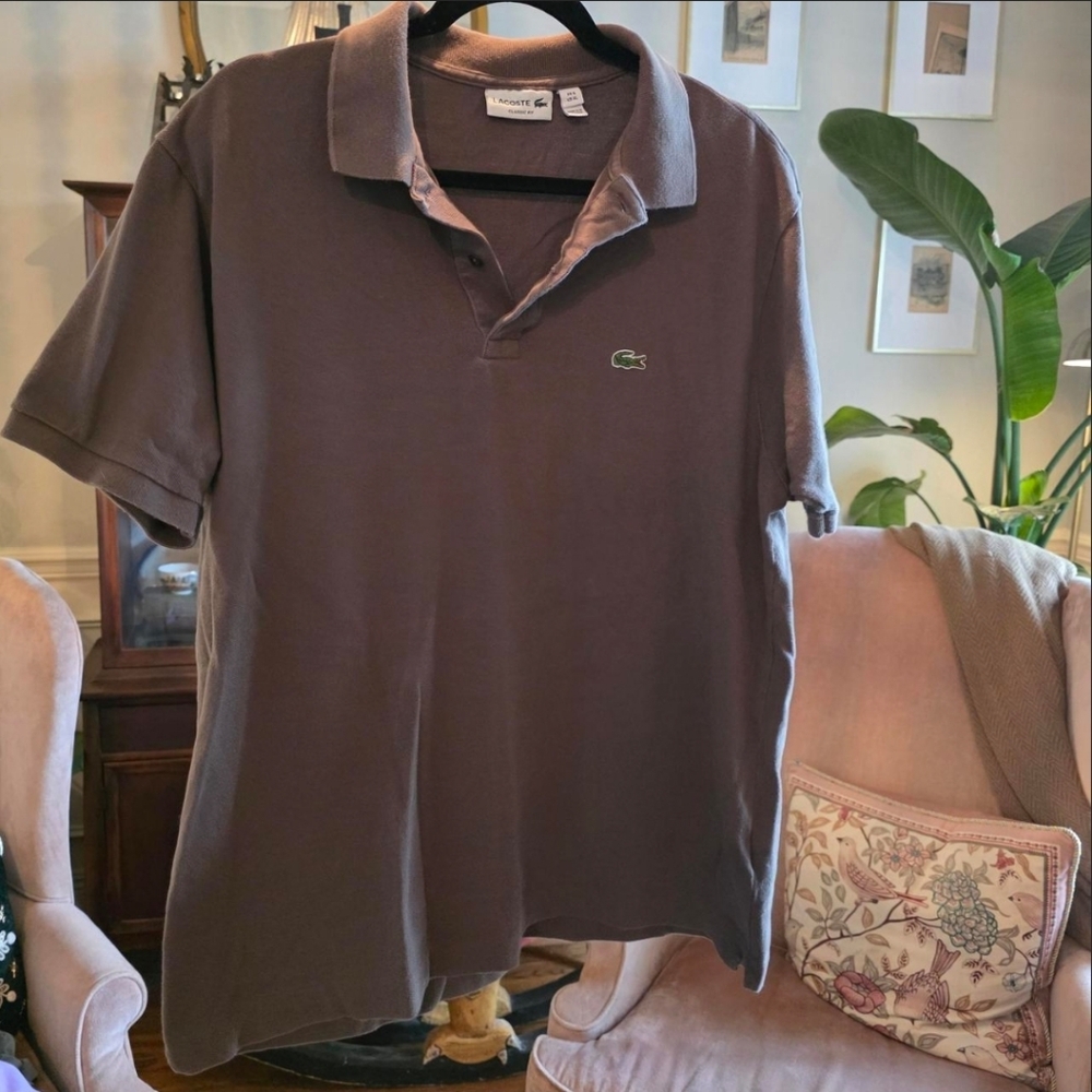 Lacoste Men’s Short Sleeve Polo Shirt - Brown
